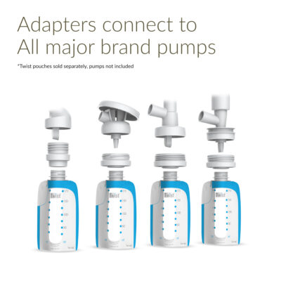 Adapters connect to all major brand pumps