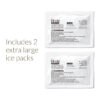 Includes 2 extra large ice packs