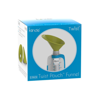 Front view of the Twist Pouch Funnel box