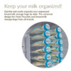 Keep your milk organized! Quickly and easily organize your expressed breastmilk storage bags by date. The universal design fits Twist Pouches and breastmilk storage bags from all brands.
