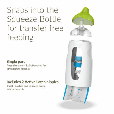 Snaps into the Squeeze Bottle for transfer free feeding