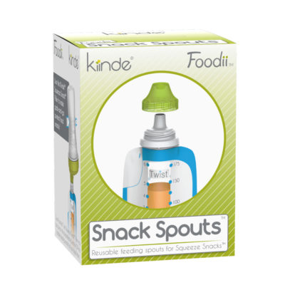 Front view of Foodii Snack Spouts box