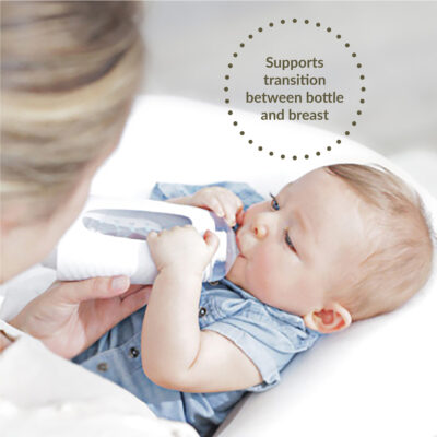 Supports transition between bottle and breast