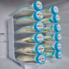 Twist Pouches with Cap Labels (Date/Volume) stored in a Keeper