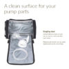 A clean surface for your pump parts. Staging mat unzips fully to create a clean area to lay out and assemble your pump. Waterproof interior can be easily wiped clean at the end of day