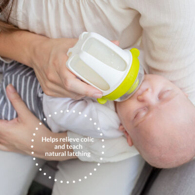 Helps relieve colic and teach natural latching