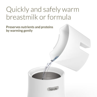 Quickly and safely warm breastmilk or formula. Preserves nutrients and proteins by warming gently