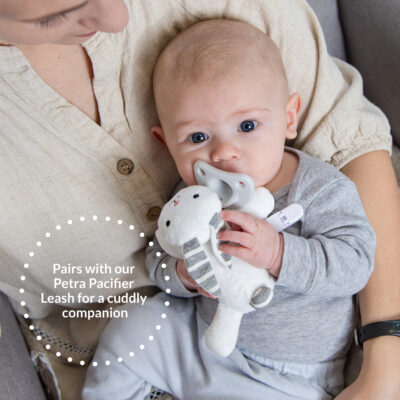 Pairs with our Petra Pacifier Leash for a cuddly companion