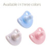 Active Latch Pacifiers are available in 3 colors: blue, grey, and pink