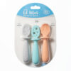 Lil’ Bites Soft Silicone Spoon Set in packaging - All Stages