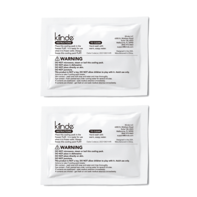 front view of 2 gel ice packs