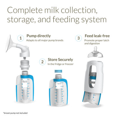 Complete milk collection, storage, and feeding system.