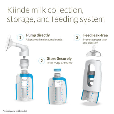 Kiinde milk collection, storage, and feeding system