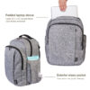 Padded laptop sleeve - Large 10-1/2 x 11" pocket keeps your device protected. Exterior wipes pocket - easy access for quick clean ups