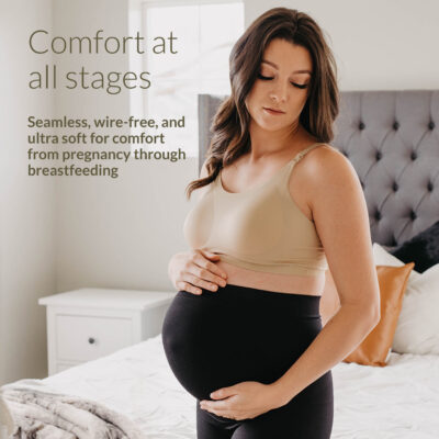 Comfort at all stages: seamless, wire-free, and ultra soft for comfort from pregnancy through breastfeeding