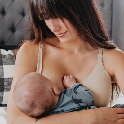 Woman nursing baby