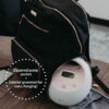 Zippered pump pocket + interior grommet for easy charging!